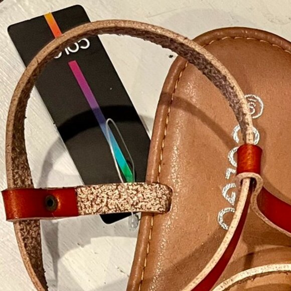 Colgo Brown Strappy Flat Sandals – Women’s 9 (NWT) - Picture 3 of 4